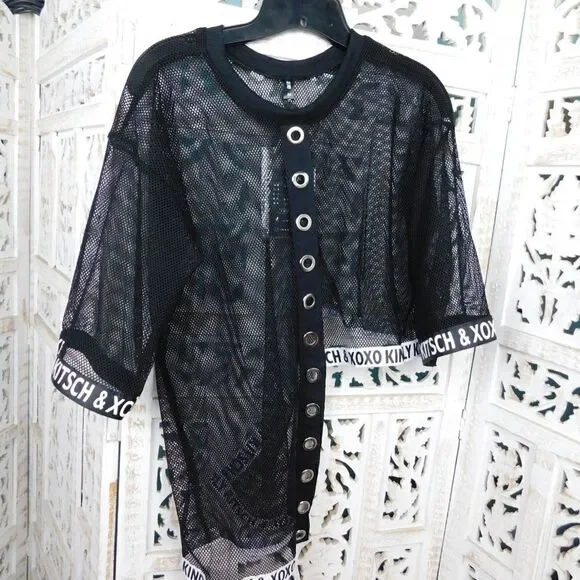 Sheer Black Top Size M - Picture 2 of 8